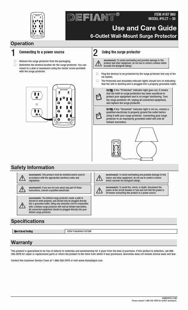 Utilitech Surge Protector Manual-page_pdf